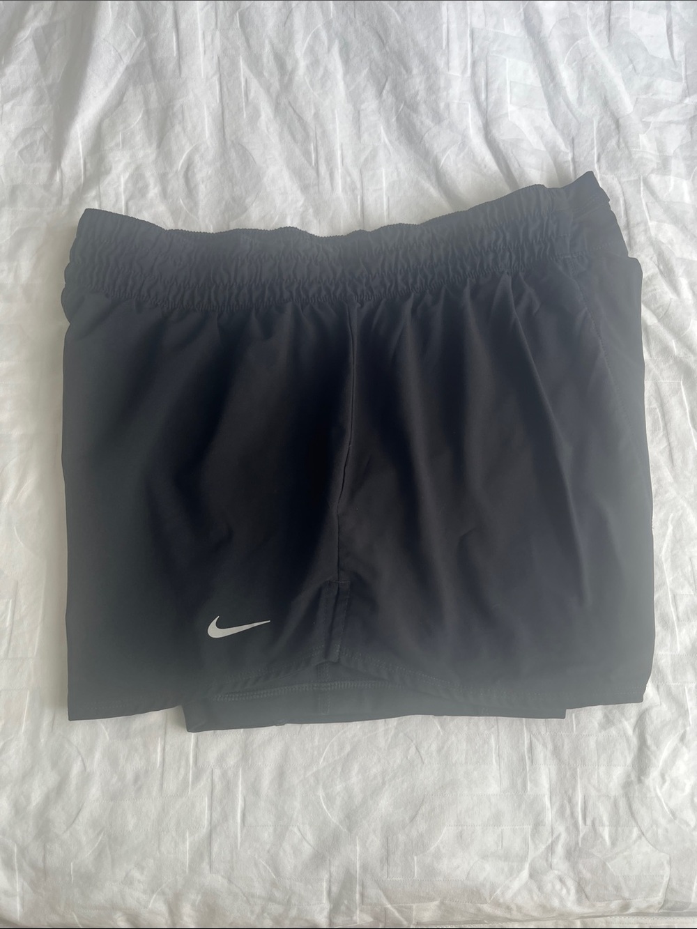 Nike Black Women's Running Shorts with White Swoosh